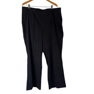 A628079 DENIM & CO Pet Easy Flex Twill Wide Leg Pull-On Trouser Black 1XP